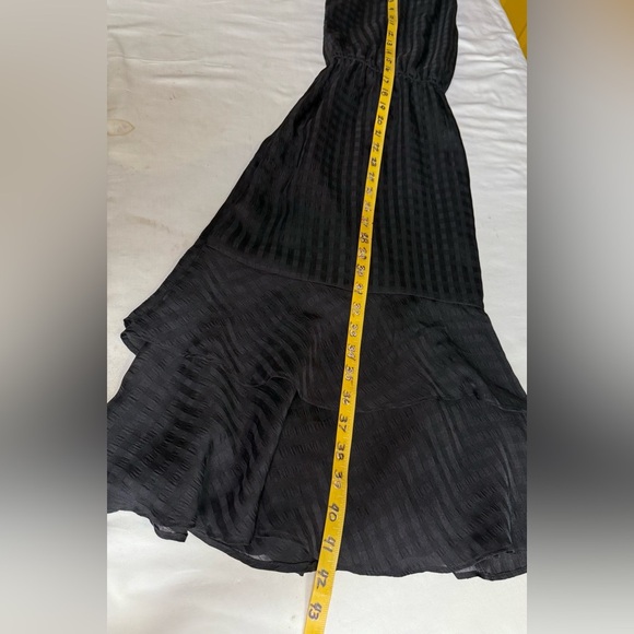 ANN TAYLOR FACTORY Black on black gingham print halter Midi Dress size M - Picture 13 of 13